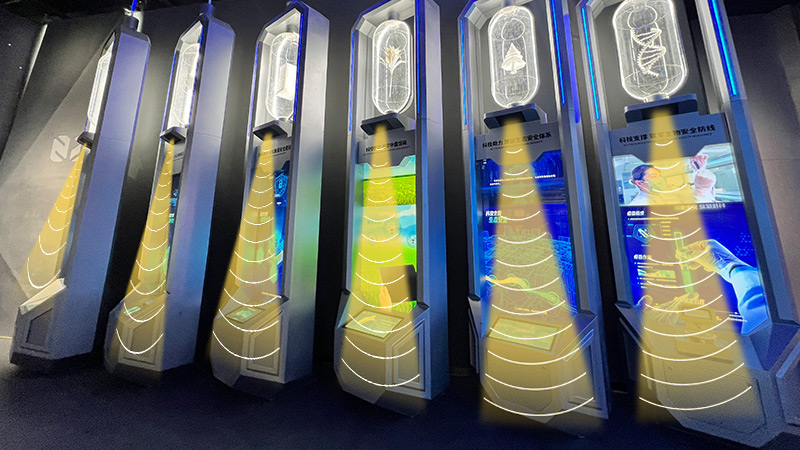 深圳科技展廳安裝清聽聲學(xué)的定向音箱聚音寶