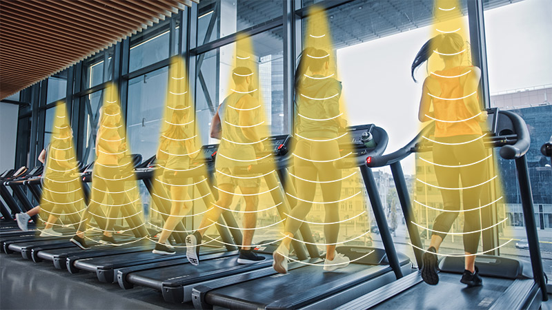 健身房使用定向聲音響